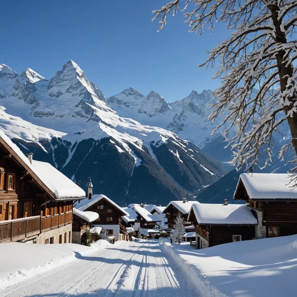 Quels chalets en Alpes suisses offrent des cours de ski de fond et des randonnées en raquettes?